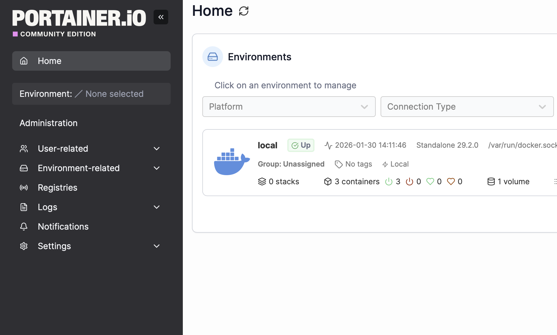 Portainer Docker Management
