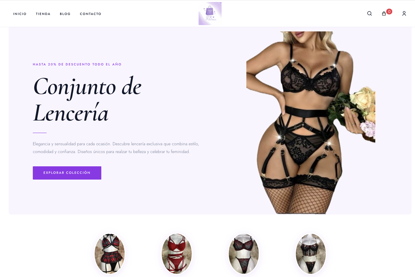 JK Lingerie website preview